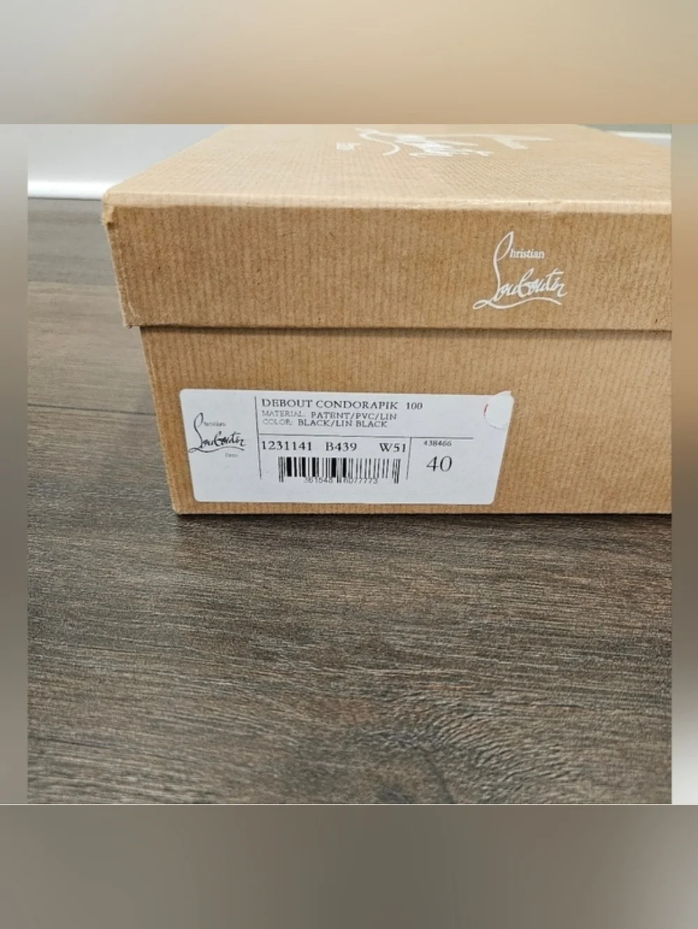 CHRISTIAN LOUBOUTIN Debout Condora 100 PVC Patent Pumps 40 NWT Black